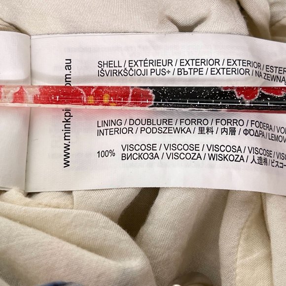 MinkPink Cream Floral Boho Ruffle Flutter Sleeve Tie Back Feminine Romper Sz XS - Picture 11 of 11